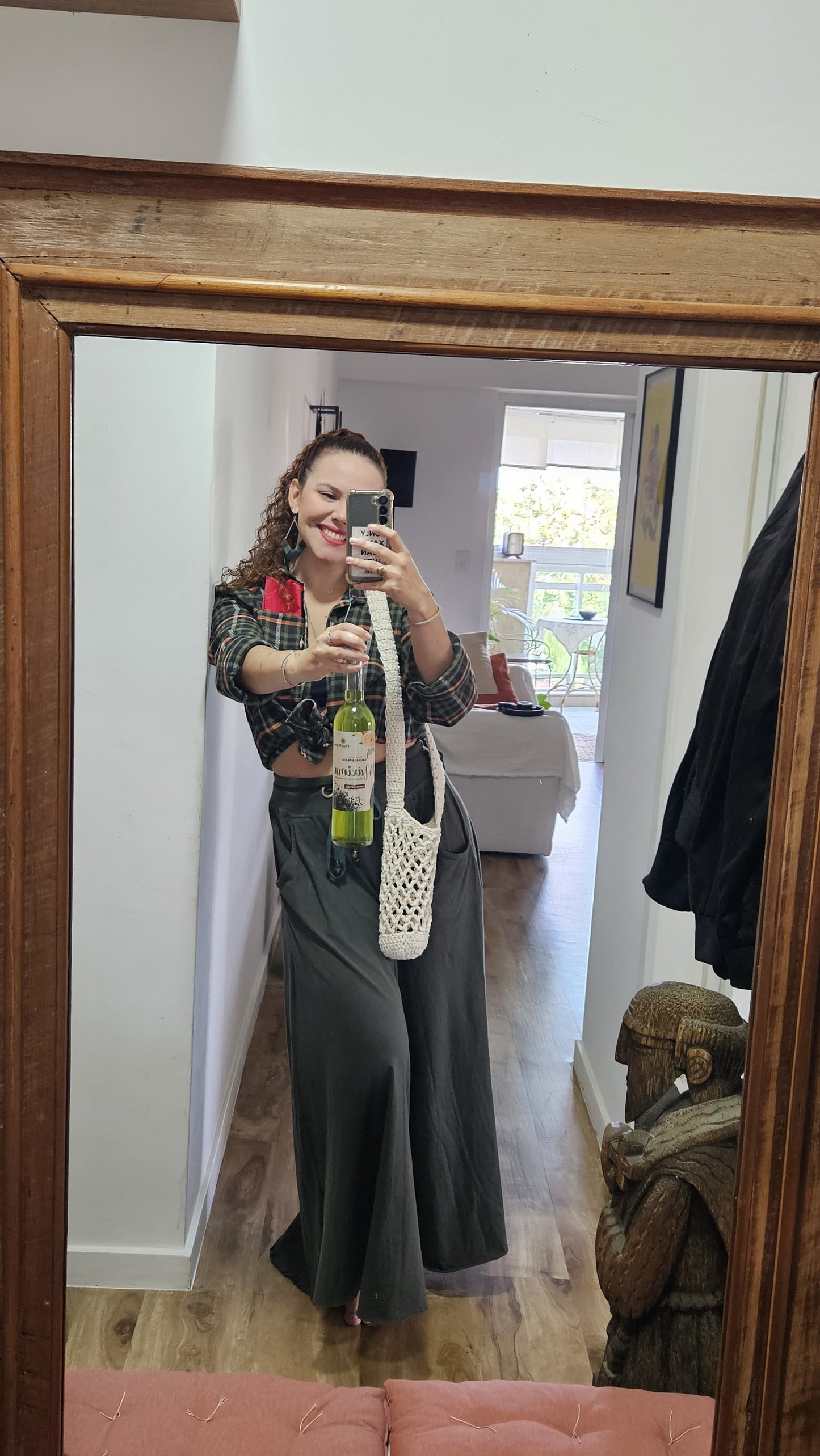Bolsinha Porta-Garrafa CrocheLet