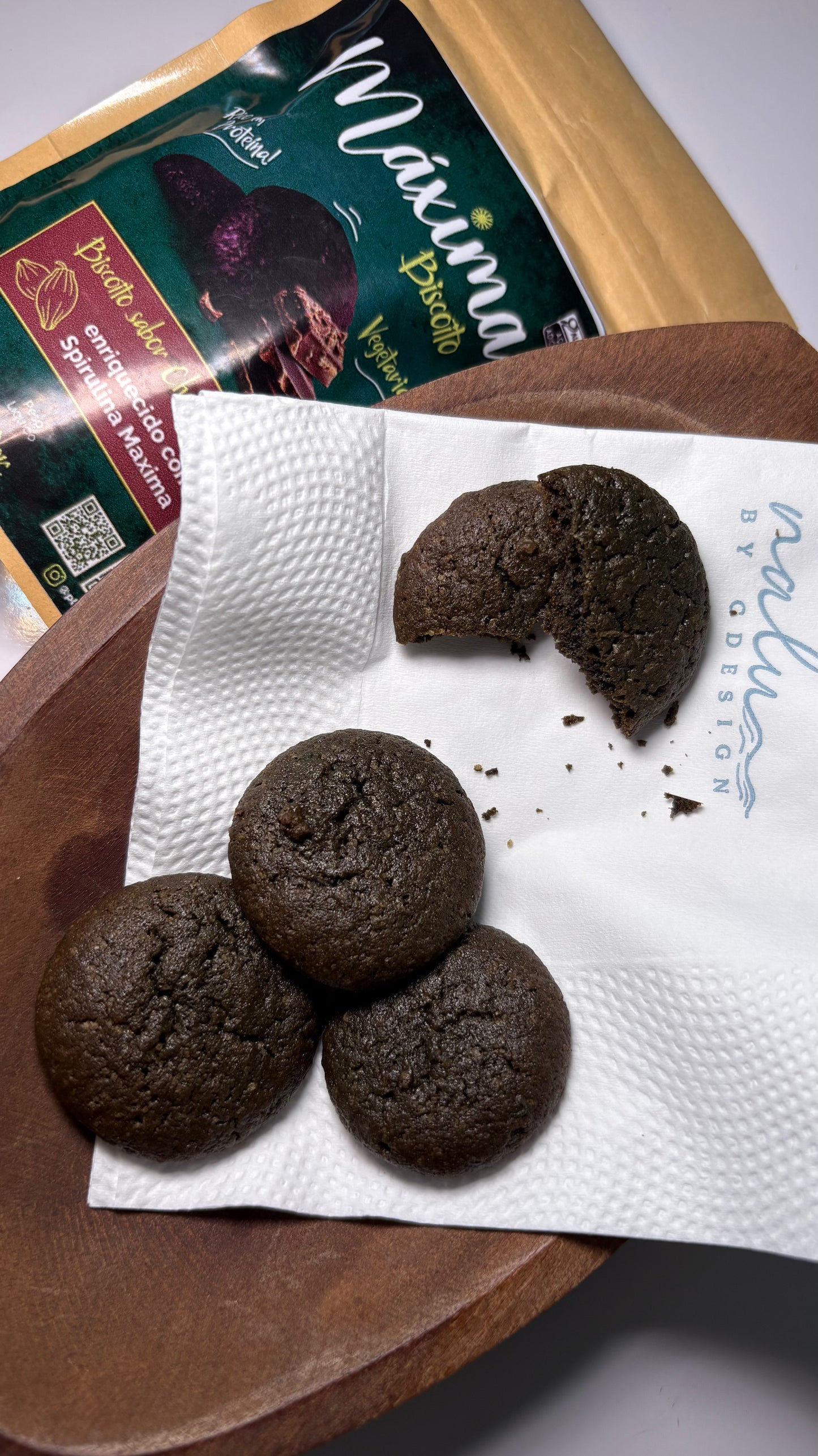 Kit com 5 Pacotes de Biscoito – Spirulina 40%