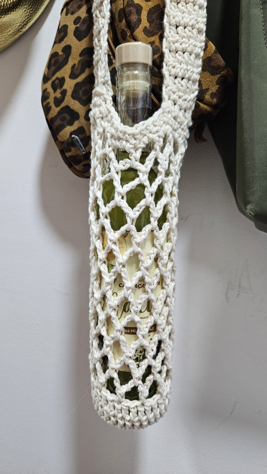 Bolsinha Porta-Garrafa CrocheLet